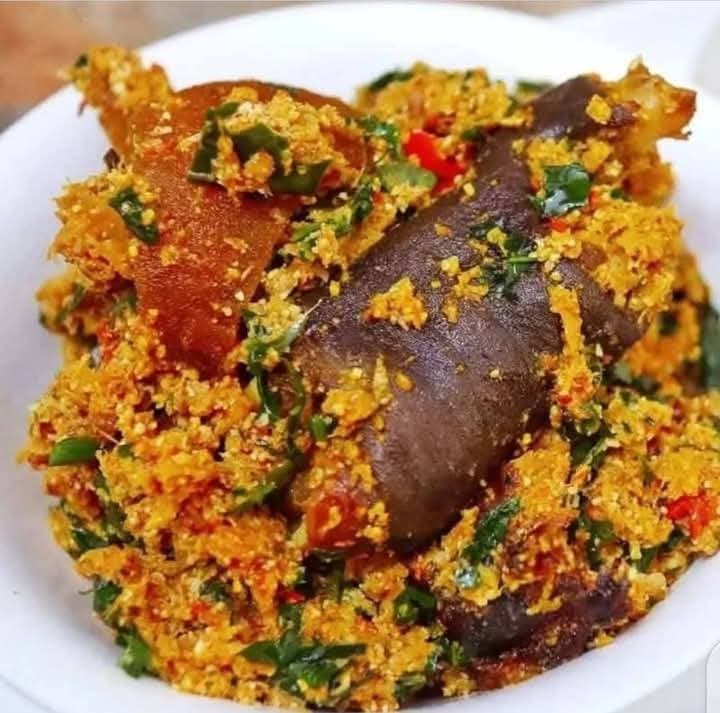 Egusi soup with assorted meat